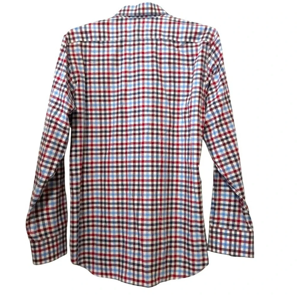 Gingham Button Down 100% Cotton Slim‎ Fit Medium Banana Republic Mens